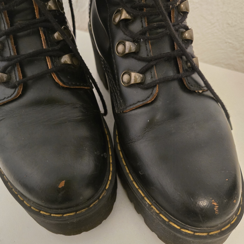 Dr. Martens Black Platform Combat Boots - Picture 3 of 4